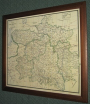 Карта Литвы и Белой Руси. Интерьерное факсимиле 62х66 см