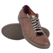 Спортивные ботинки коричневого цвета,  42 размер из натуральной кожи.