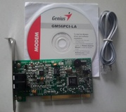 Модем Dial-up Genius 56PCI-LA V3 56k+ кабель+ driver