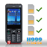 Nokia H999 - 3 активные Sim-карты,  LED-фонарь,  USB,  800mAh-батарея.