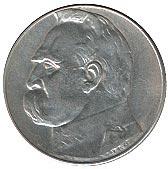 Монета 10 злотых,  1937г.,  серебро