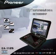 Портативный DVD-плеер Pioneer экран 12 + ТВ тюнер, новый 
