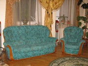 Продам. Мягкая мебель. Б/у. 3-местный диван + 3 кресла. Италия