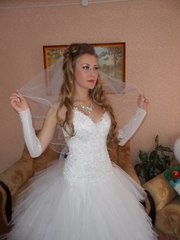восхитительное свадебное платье Белый лебедь