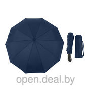 Зонт мужской полуавтомат,  ветроустойчивый,  цвет темно-синий