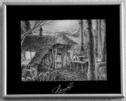 Картина в рамке «Ночь в лесу»
