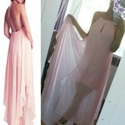 Платье выпускное! цвет нежно-розовый,  длинное в пол 